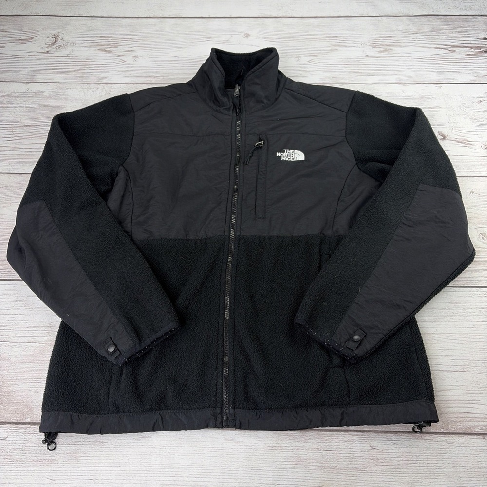 Vintage The North Face Women's Large Full Zip Fleece Jacket Liner‎ Black